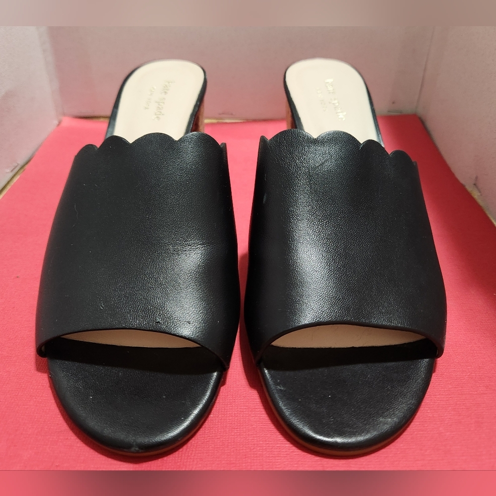 KATE SPADE - Womens Black  Size 9½ Leather Sandles